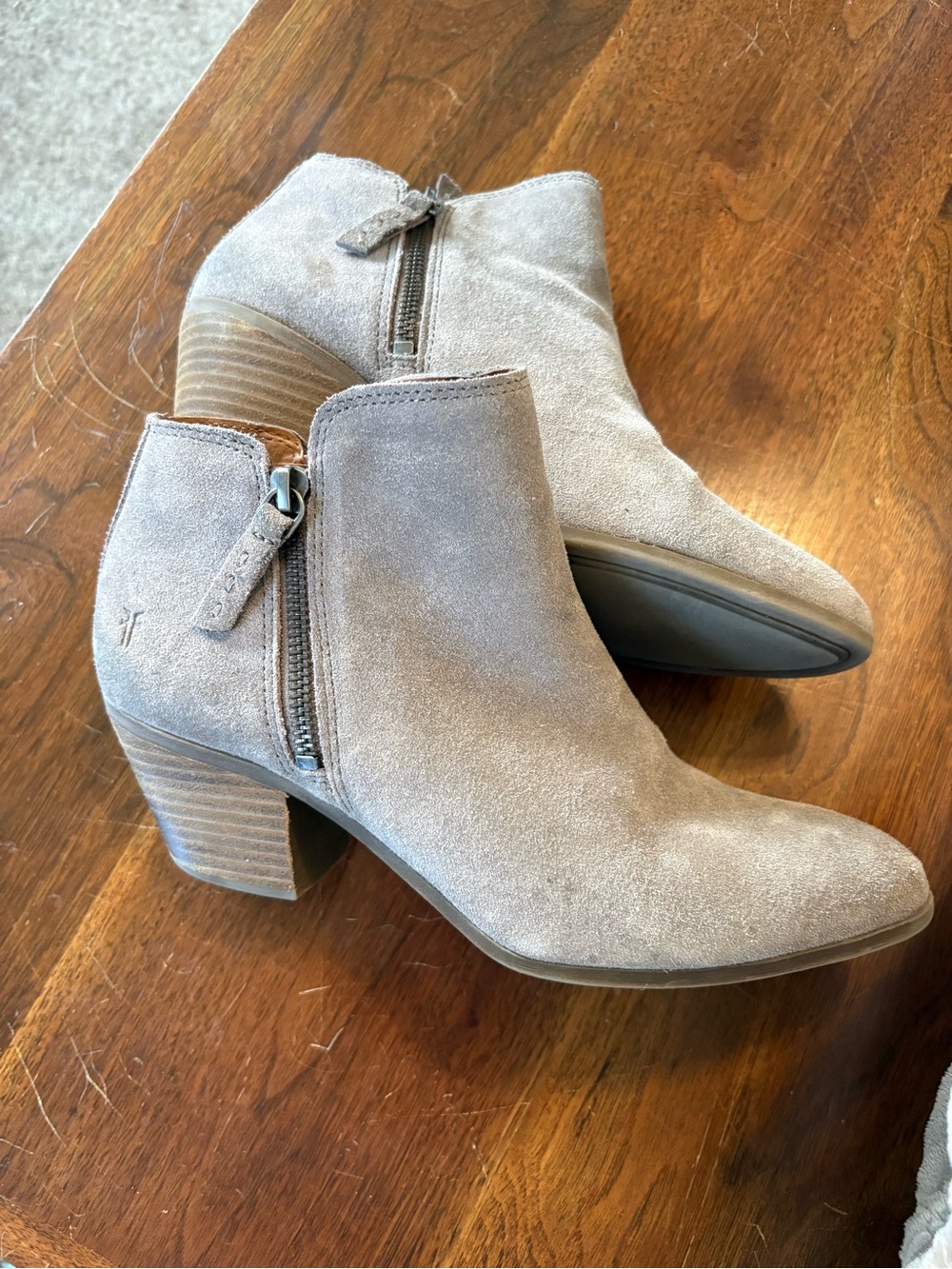 Frye - Ankle Booties with Low Block Heel